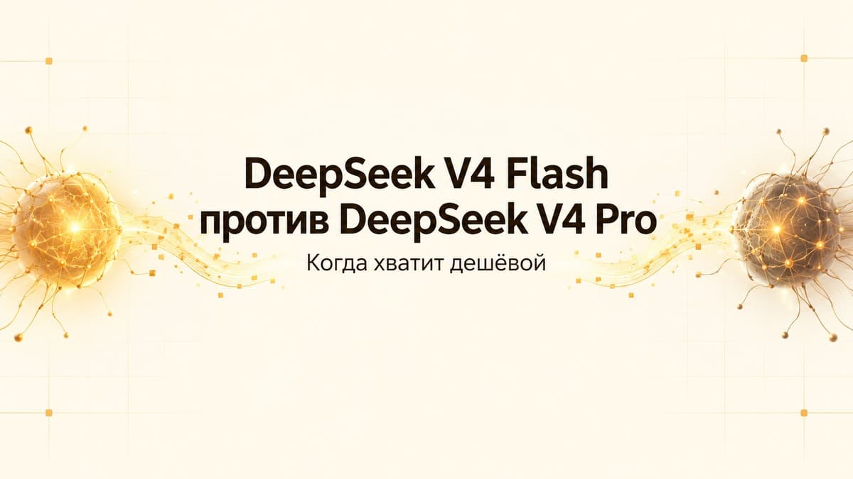 DeepSeek V4 Flash или V4 Pro: когда хватит дешёвой
