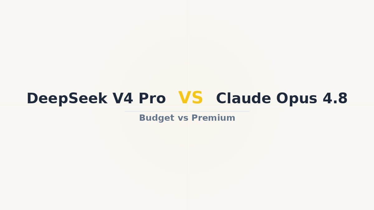 DeepSeek V4 Pro vs Claude Opus 4.8: бюджетный флагман против премиума