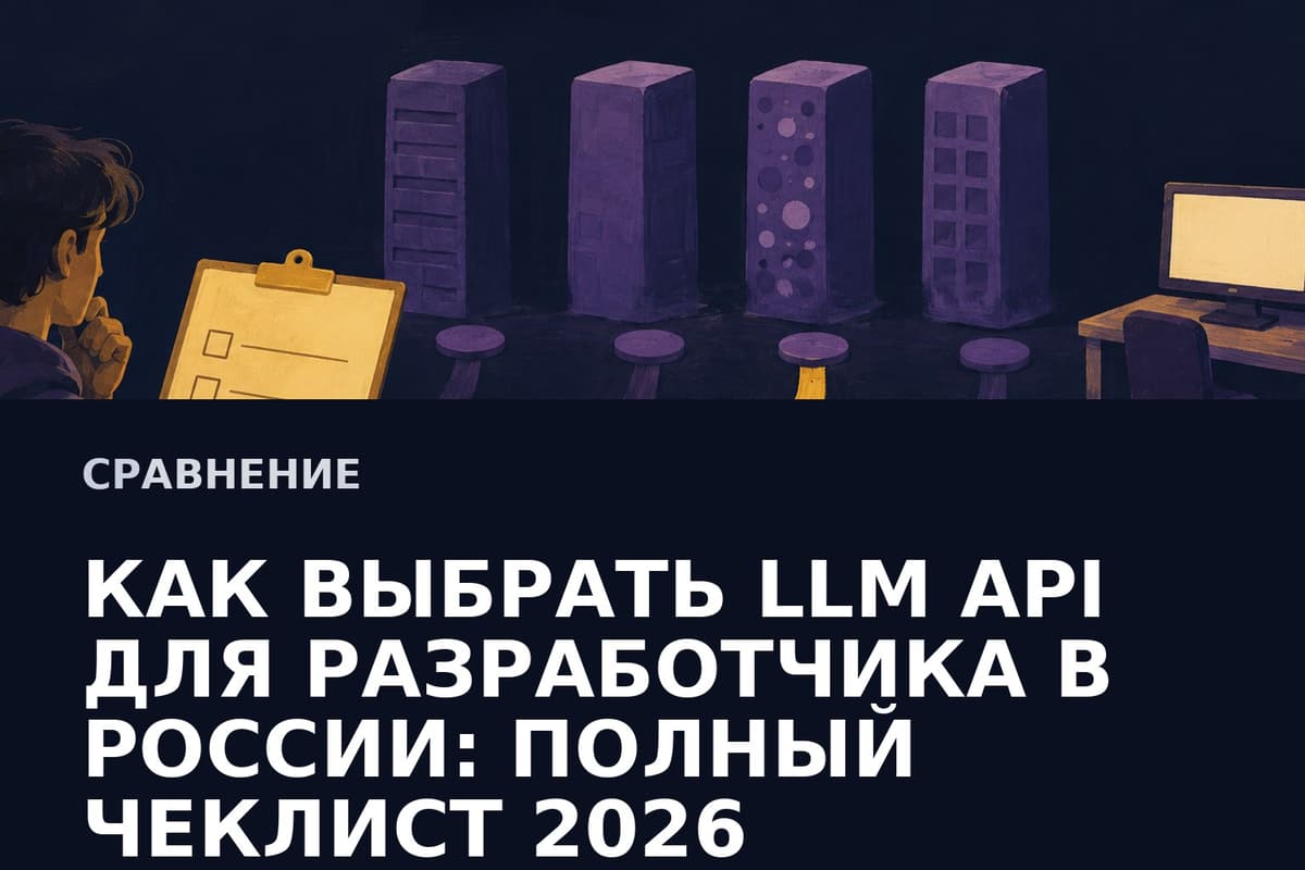 Как выбрать LLM API в России: чек-лист разработчика